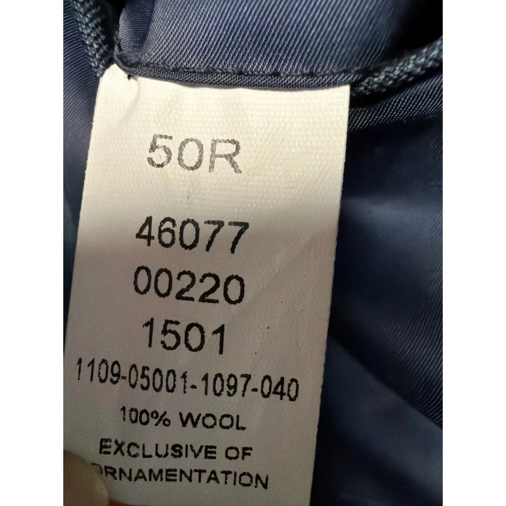 Jos A Bank Travelers Collection Mens 50R Blazer  100% Wool Tailored DAMAGED‎